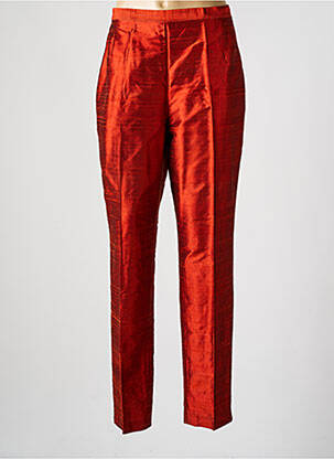 Pantalon slim taille haute taille haute orange fonce KREYANN DOUALA femme