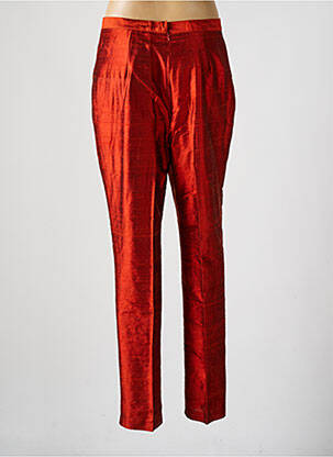 Pantalon slim taille haute taille haute orange fonce KREYANN DOUALA femme