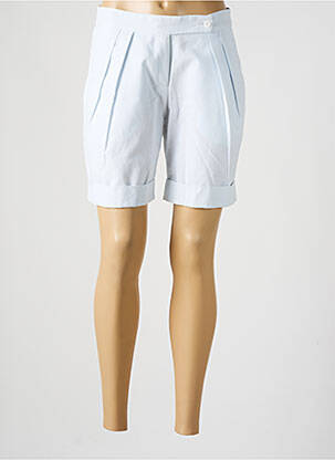 Short taille à pinces taille haute bleu LOLA BON'HEURE femme