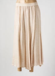 Jupe longue beige 120% LINO pour femme seconde vue