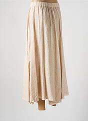 Jupe longue beige 120% LINO pour femme seconde vue