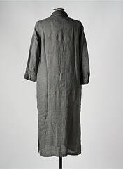 Robe longue gris 120% LINO pour femme seconde vue