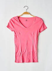 T-shirt rose fonce PETIT BATEAU pour fille seconde vue