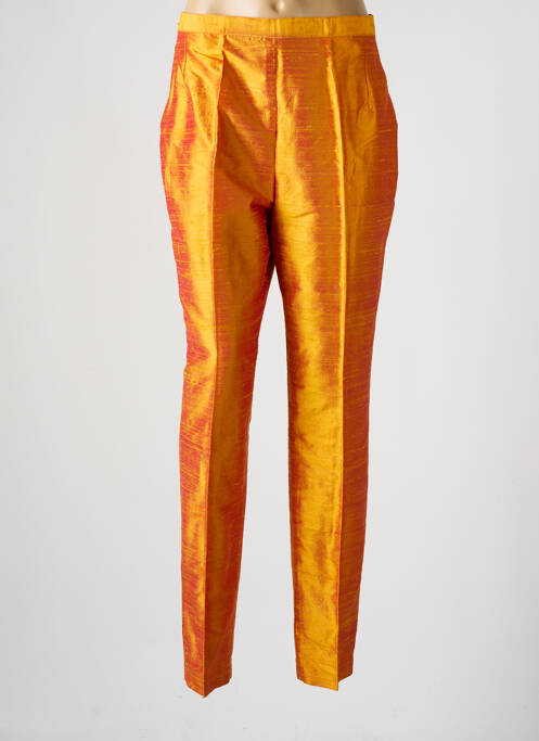 Pantalon slim orange KREYANN DOUALA pour femme