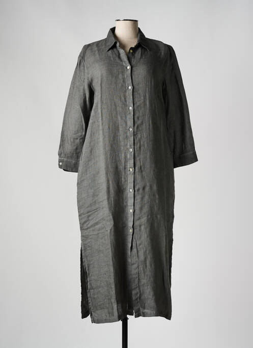 Robe longue gris 120% LINO pour femme
