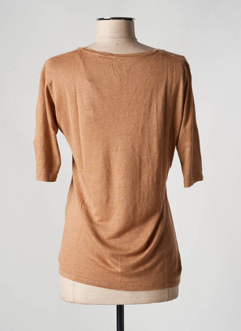 T-shirt marron MAJESTIC FILATURES pour femme