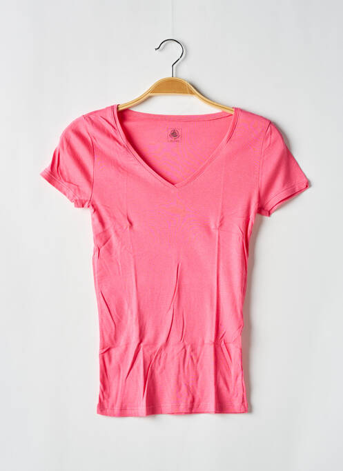T-shirt rose fonce PETIT BATEAU pour fille