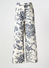 Pantalon flare stretch taille haute beige CLARAMONTE femme