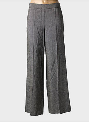 Pantalon flare taille élastique taille haute gris ATTIC AND BARN femme