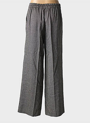 Pantalon flare taille élastique taille haute gris ATTIC AND BARN femme