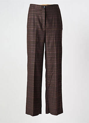 Pantalon flare stretch taille haute marron ATTIC AND BARN femme
