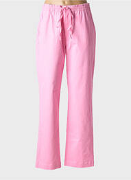 Pantalon droit tissage popeline taille normale rose ESSENTIEL ANTWERP femme