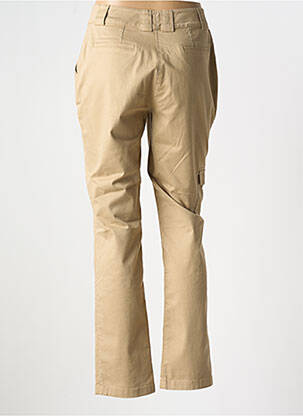 Pantalon cargo slim taille haute beige HANA SAN femme
