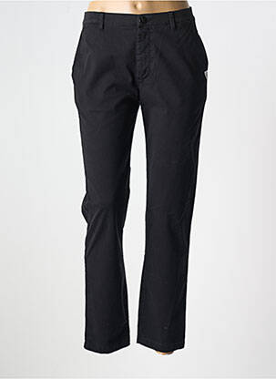 Pantalon chino tissage popeline taille normale noir PENN & INK N.Y femme