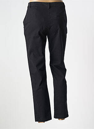Pantalon chino tissage popeline taille normale noir PENN & INK N.Y femme