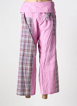 Pantalon 7/8 taille haute taille haute rose LOVE AND LET DYE femme