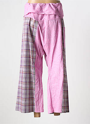 Pantalon 7/8 taille haute taille haute rose LOVE AND LET DYE femme