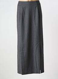 Jupe longue fermeture zippée au dos gris REMAIN femme