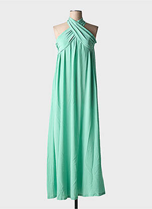 Robe longue coupe fluide fines bretelles vert PHISIQUE DU ROLE femme
