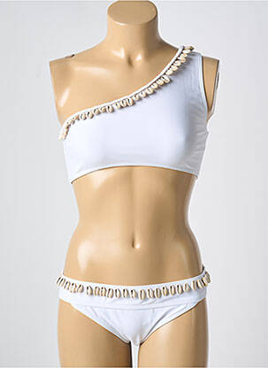 Maillot de bain 2 pièces blanc WILD pour femme