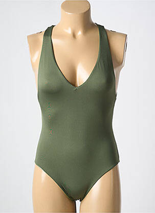 Maillot de bain 1 pièce stretch vert CARIOCA femme