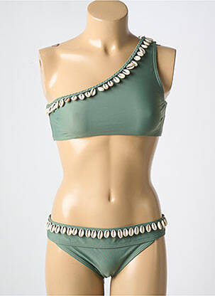 Maillot de bain 2 pièces stretch brassieres vert WILD femme