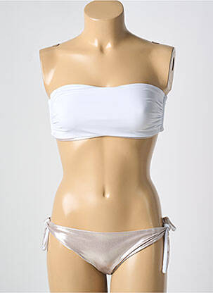 Maillot de bain 2 pièces stretch haut bandeau blanc CARIOCA femme