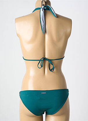 Maillot de bain 2 pièces stretch haut triangles vert CARIOCA femme