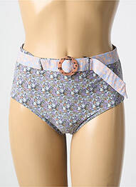Bas de maillot de bain imprimé fleurs culotte bleu LOVE STORIES femme