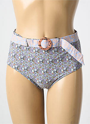 Bas de maillot de bain imprimé fleurs culotte bleu LOVE STORIES femme