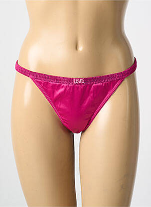 String tissage satiné rose LOVE STORIES femme