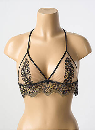 Soutien-gorge sans armature haut triangles noir VANNINA VESPERINI femme
