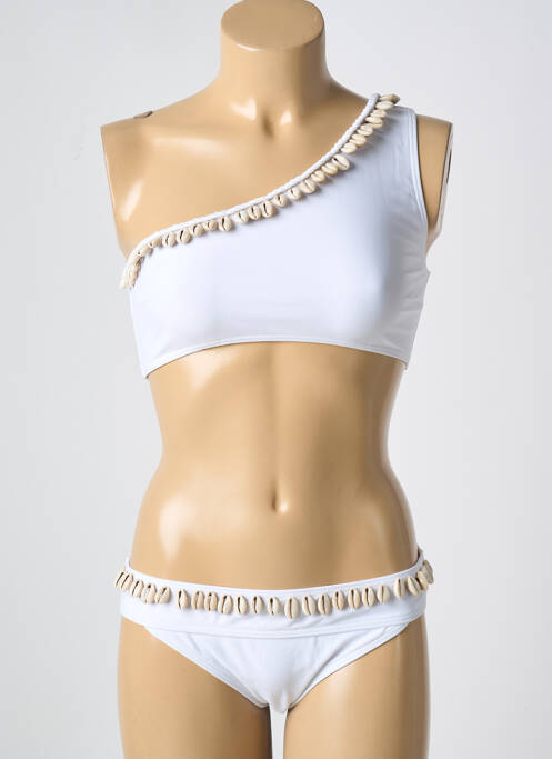Maillot de bain 2 pièces blanc WILD pour femme