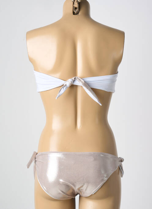 Maillot de bain 2 pièces stretch haut bandeau blanc CARIOCA femme