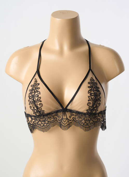 Soutien-gorge sans armature haut triangles noir VANNINA VESPERINI femme