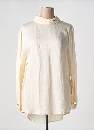 Tunique manches longues poignets boutonnés avec fente beige LAURENCE BRAS femme