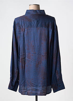 Chemisier coupe fluide manches longues bleu CHLOÉ STORA femme