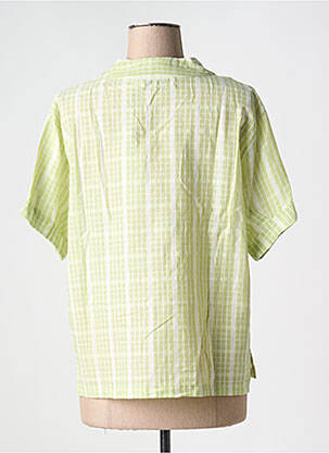 Blouse légère et transparente manches courtes vert CHARLIE JOE femme