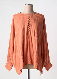 Blouse col rond manches longues orange NOTSHY femme