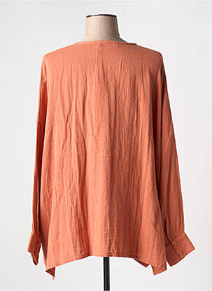 Blouse poignets boutonnés avec fente manches longues orange NOTSHY femme