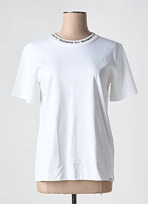 T-shirt stretch manches courtes blanc PENN & INK N.Y femme