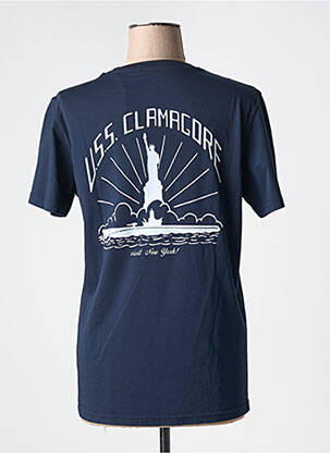 T-shirt sérigraphie manches courtes bleu BL'KER femme