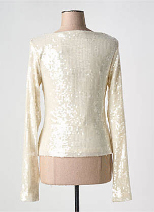 Top coupe fluide manches longues beige ROTATE femme