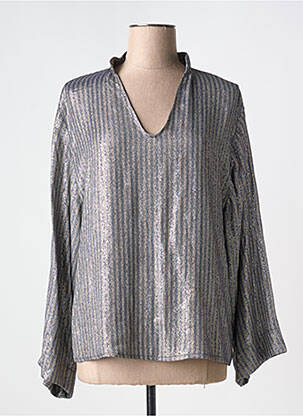 Blouse manches longues manches longues gris DIEGA femme