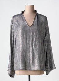 Blouse manches longues manches longues gris DIEGA femme
