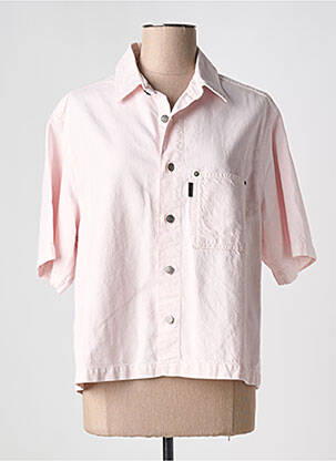 Chemisier coupe droite manches courtes rose HAIKURE femme