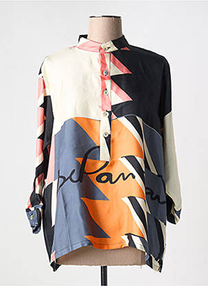 Blouse imprimé fantaisie manches 3/4 noir BE PARISIAN femme
