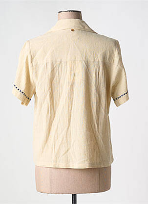 Chemisier coupe cintrée manches courtes beige ANTIK BATIK femme