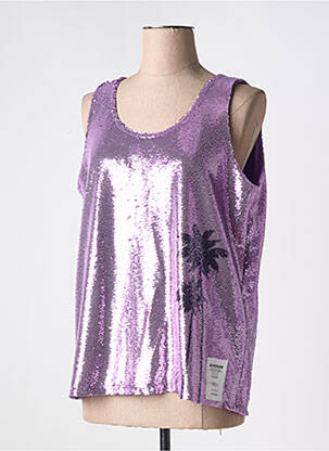 Top stretch sans manche violet LIV BERGEN femme