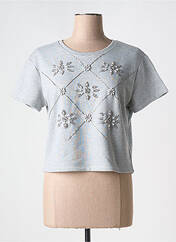 Sweat-shirt gris SOUVENIR pour femme seconde vue